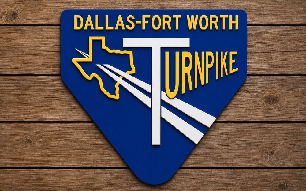 Dallas Fort Worth Turnpike Road Sign Texas Interstate 30 Highway Travel